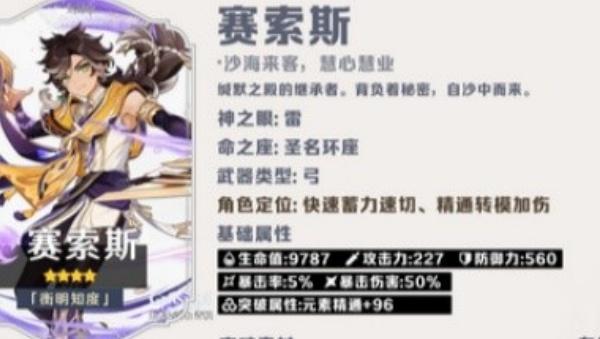 原神赛索斯命座效果怎么样-赛索斯命座效果介绍