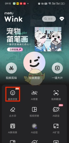 wink怎么把视频变成实况 wink怎么修复视频画质